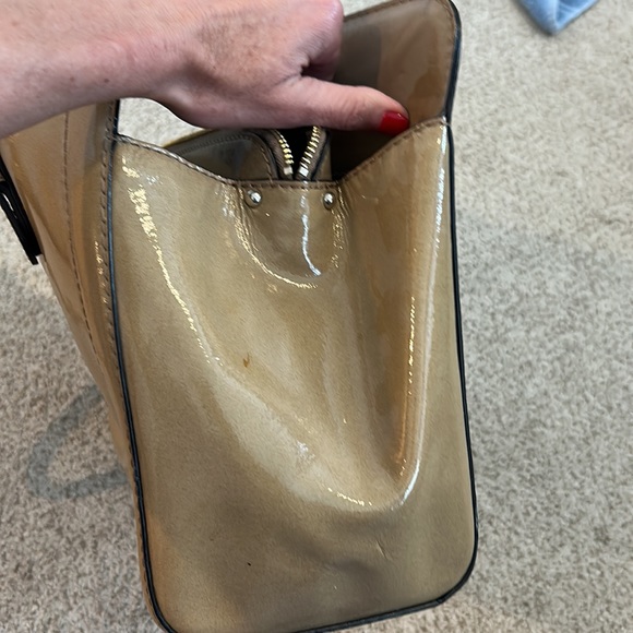 Kate Spade Large Patent Leather Satchel in “Camel” - Picture 12 of 16